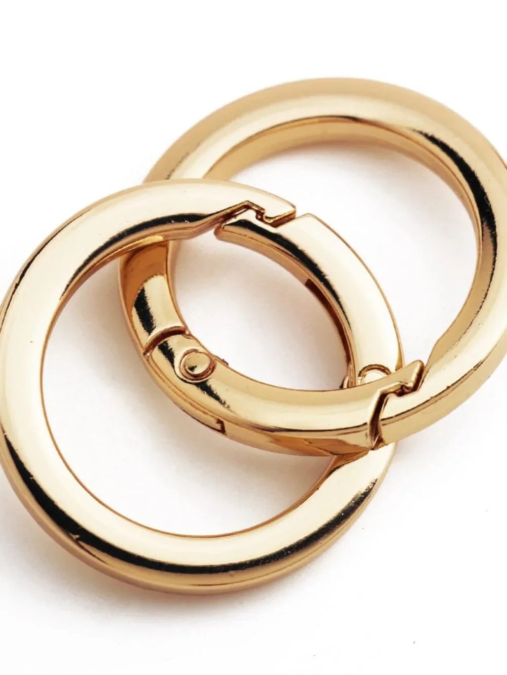 2 Pcs O Ring for Purse Strap,1 inch Spring Rings for Handbag & Keys,Gold